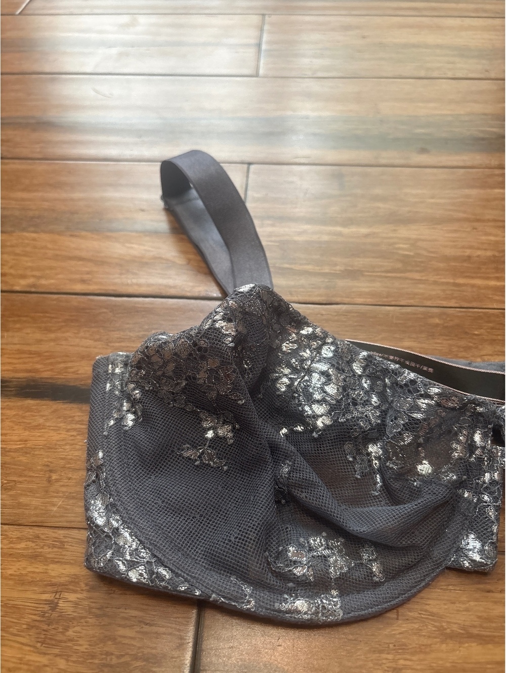 Victoria’s Secret Very Sexy Unlined Demi Gray Lace Mesh 34DD Bra - Picture 4 of 8